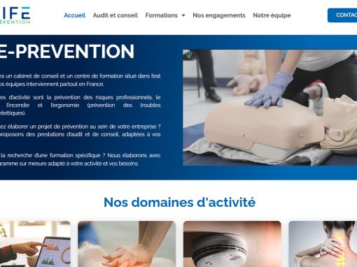 Life Prevention – Création du site de l’entreprise